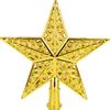 Multicolor 3D Hollowed-Out Star Christmas Tree Topper - Plastic Ornament