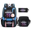 KPop Demon Hunters Korean version of student school bag children's backpack pencil bag set