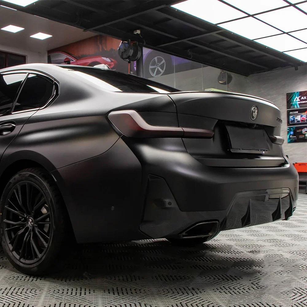 Car Wrapping Vinyl Film Matte Black Sheet Roll Film Sticker Automobiles DIY Roof Decal Car Decoration Accessories Bubble Free