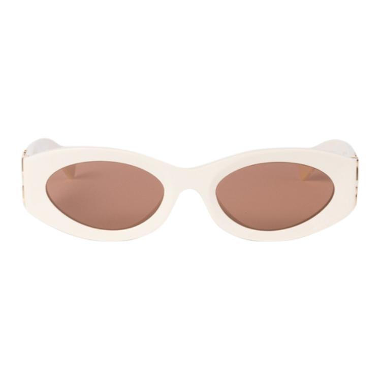 

Miu Miu Simple Modern Fashion Oval Sunglasses Women sunglasses Milk-White SMU11W_E21D_FE90Q_C_054 Eyeglass Case/Pouch+Box