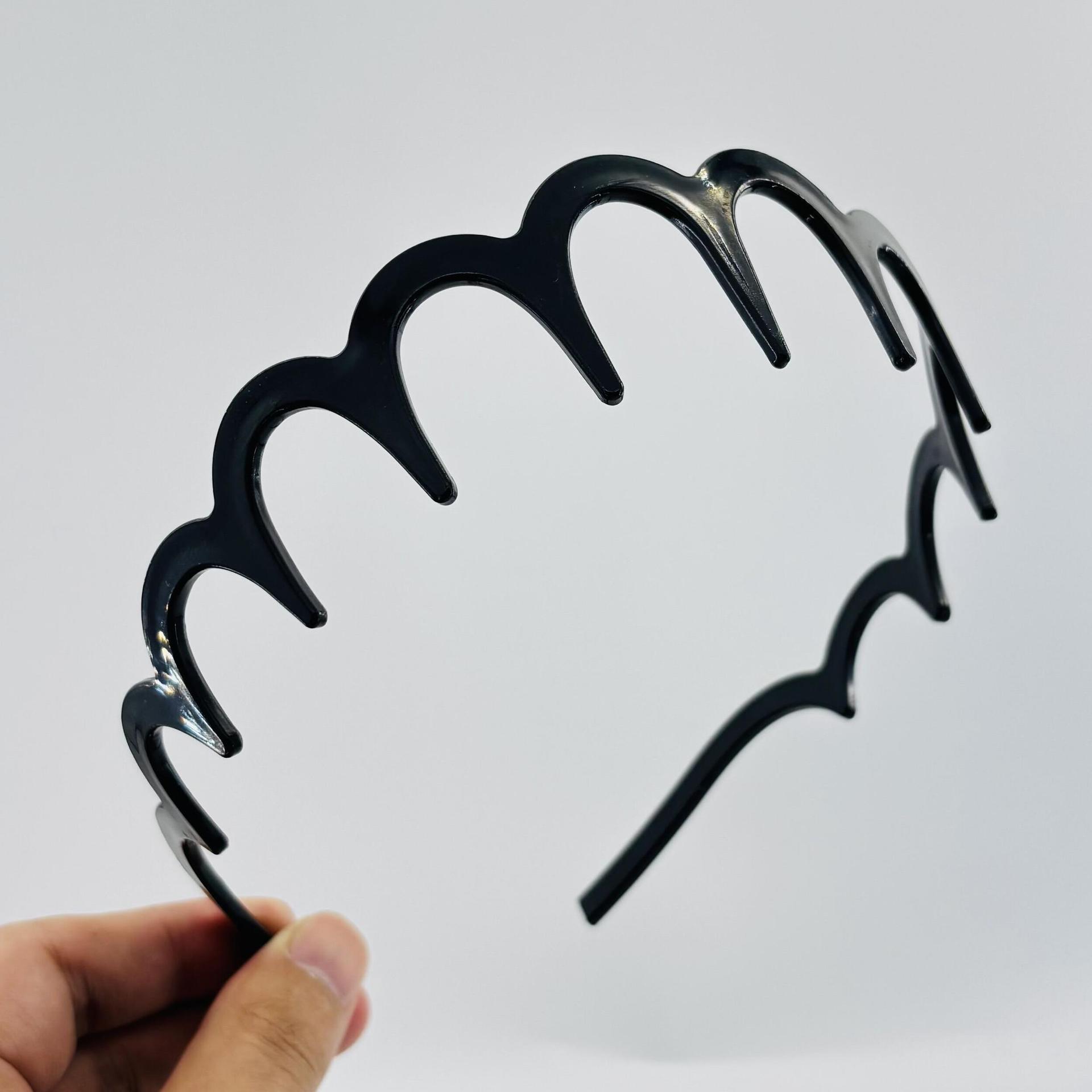 

Корейская повязка на голову с зубчиками и высоким подъемом для женщин - Универсальная заколка для волос для прогулок и умывания лица