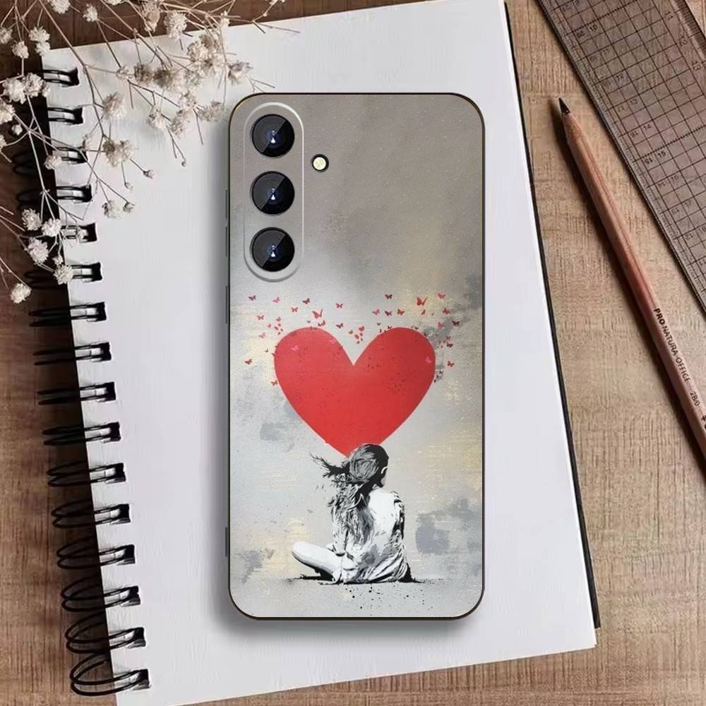 

Graffiti Artist B-Banksy Phone Case For Samsung Galaxy A73,21,22,32,71,53,52,51,80,5G Soft Black Cover Samsung a31