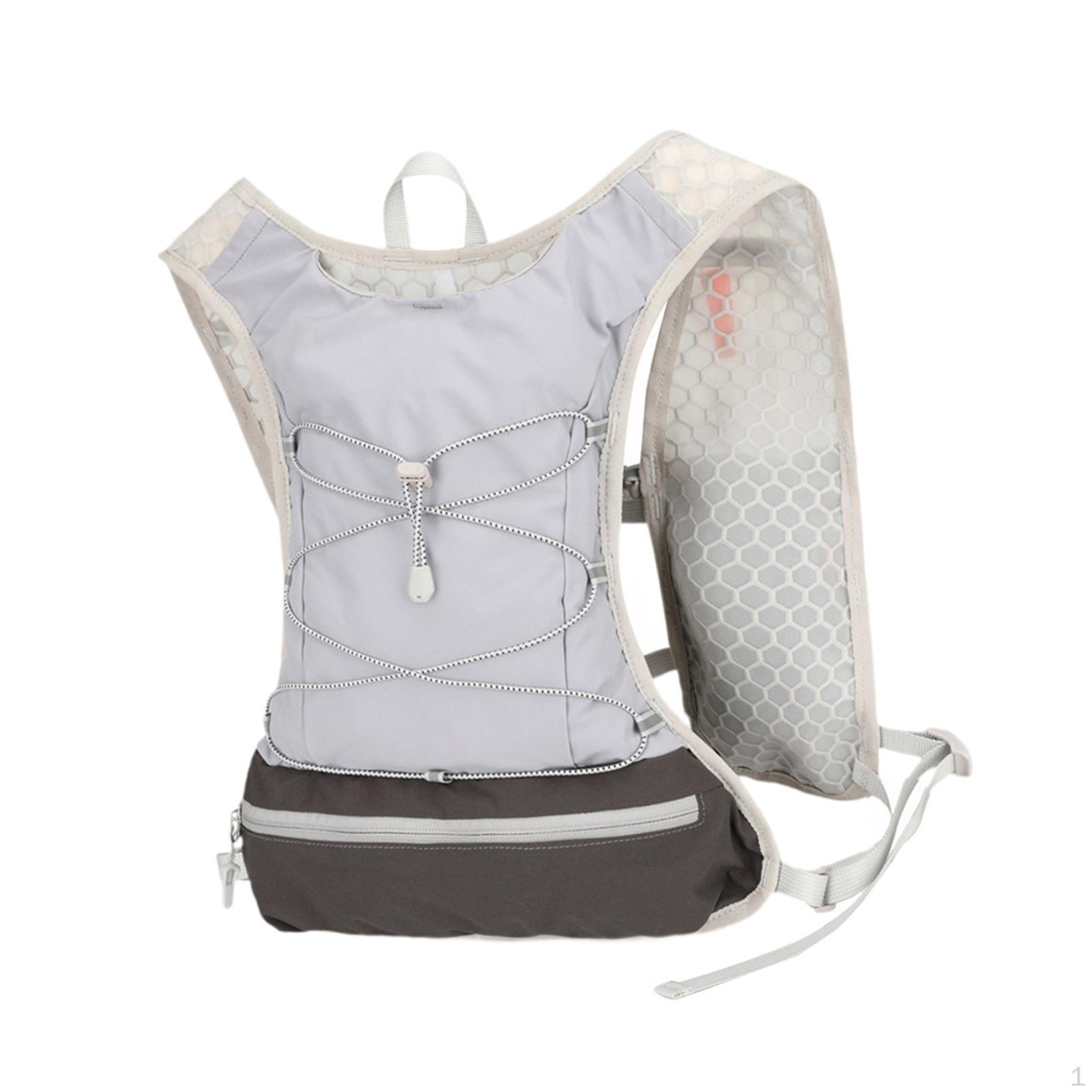 

Рюкзак для питья для спорта на открытом воздухе для мужчин и женщин, жилет для бега, легкий водонос для бега трусцой Grey