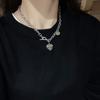Titanium Steel Love Necklace Summer Design Sense Does Not Fade European and American Sweet and Cool Ins Cold Wind Chain Accessories