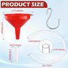 Innconee Plastic Funnel with Hose Flexible Fuel Funnel with 3.28 Feet Clear Tube Wide