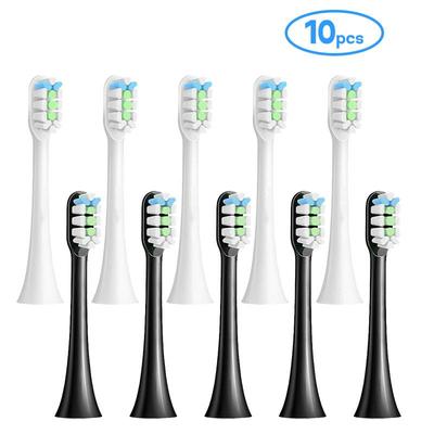 10 STÜCKE Austauschbare Bürstenköpfe für SOOCAS X3/X3 Pro/X1/V1/V2/D3/X3U/X5 Weiche DuPont-Borstendüsen, vakuumversiegelt verpackt
