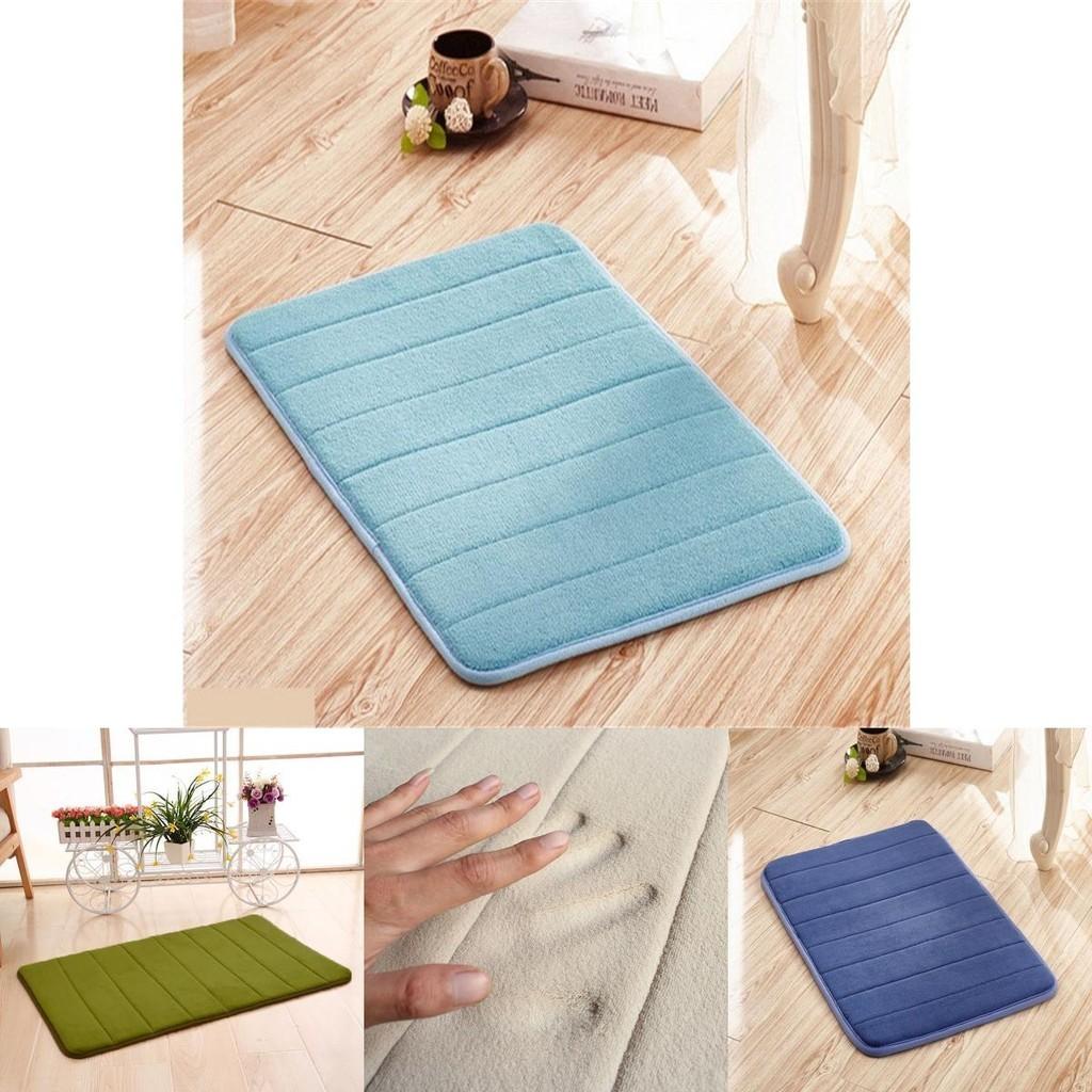 Luxuriously Soft Memory Foam Bath Mat With Coral Velvet And Non-slip Bottom
