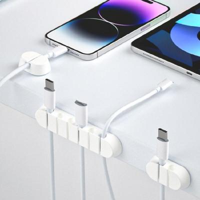 4Pieces Desk Cable Organizers Cord Management Container Plastic Texture Cord Keeper Perfect for Power Strips Device Wire
