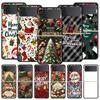 Merry Christmas Hard PC Phone Case For Samsung Galaxy Z Flip 7 6 5 4 Black Cover For Galaxy Z Flip 3 Foldable Shell Fundas Capas