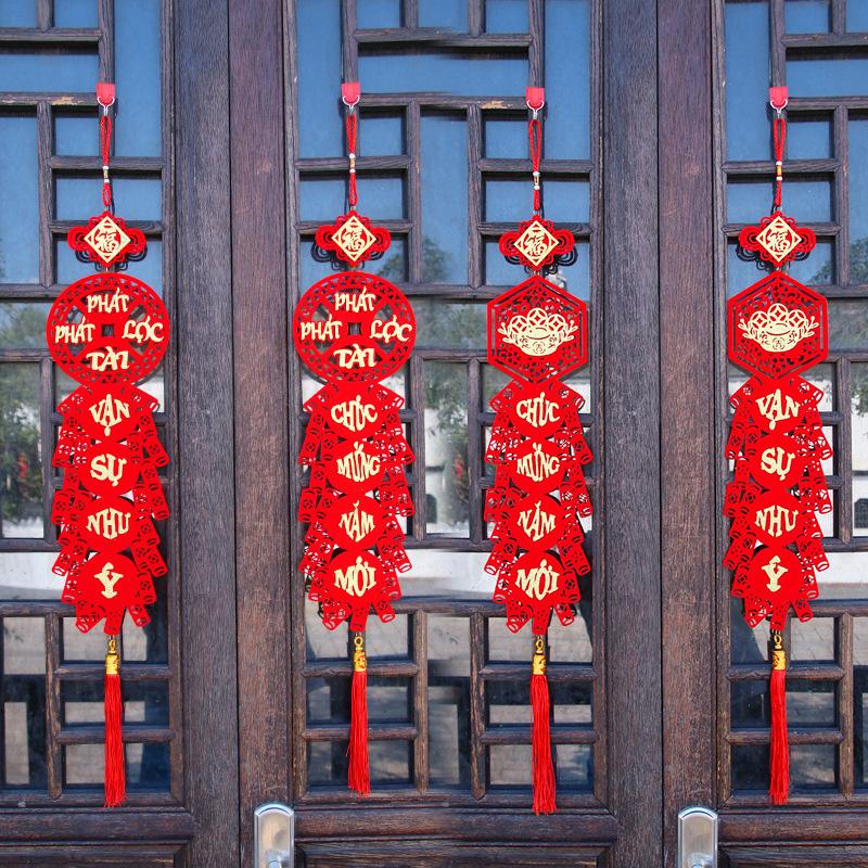 Chinese New Year Decorations 2025 Traditional Vietnamese Hanging Ornament Marriage Supplies Festival Wall Decor Wedding Pendant