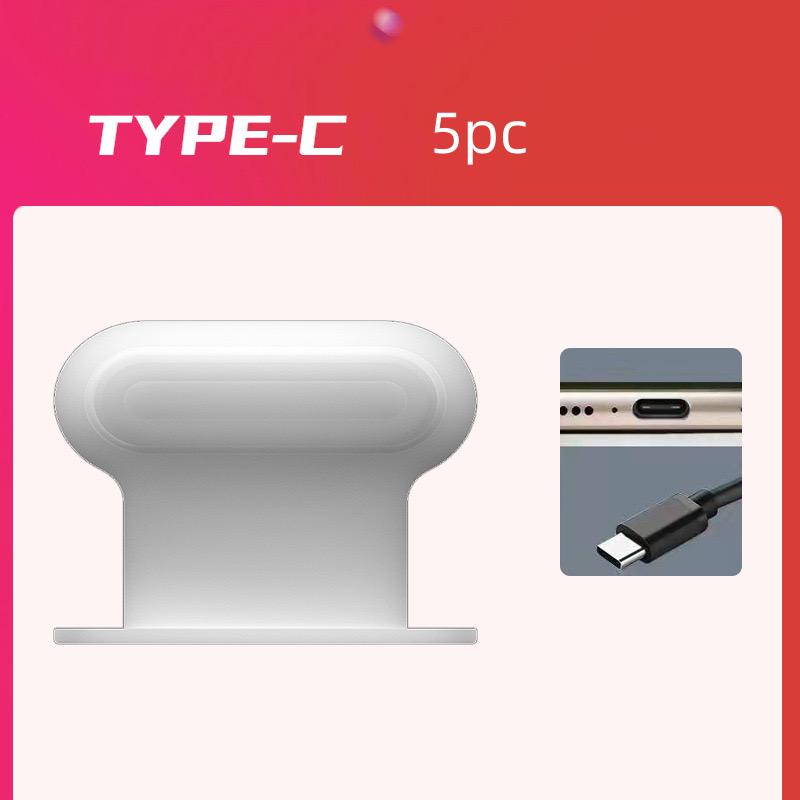 Universal Mobile Phone Charging Port Vacuum Cleaner Kit Anti Loss Dust Plug Tpye-c Xiaomi iOS Port Dust Plug 5pcs Hidden