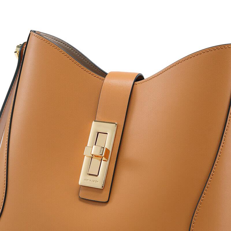 Pierre Cardin Women's Genuine Leather Bucket Shoulder Bag