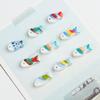 Jingdezhen Ceramic Hand-painted Colored Fish Loose Beads Buttons Clothing Accessories Accessories Handmade Jewelry Buttons DIY