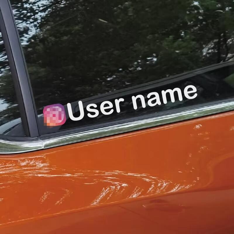 Personalized Custom Text For Instagram Username Waterproof Car and Motorcycle Stickers Decals