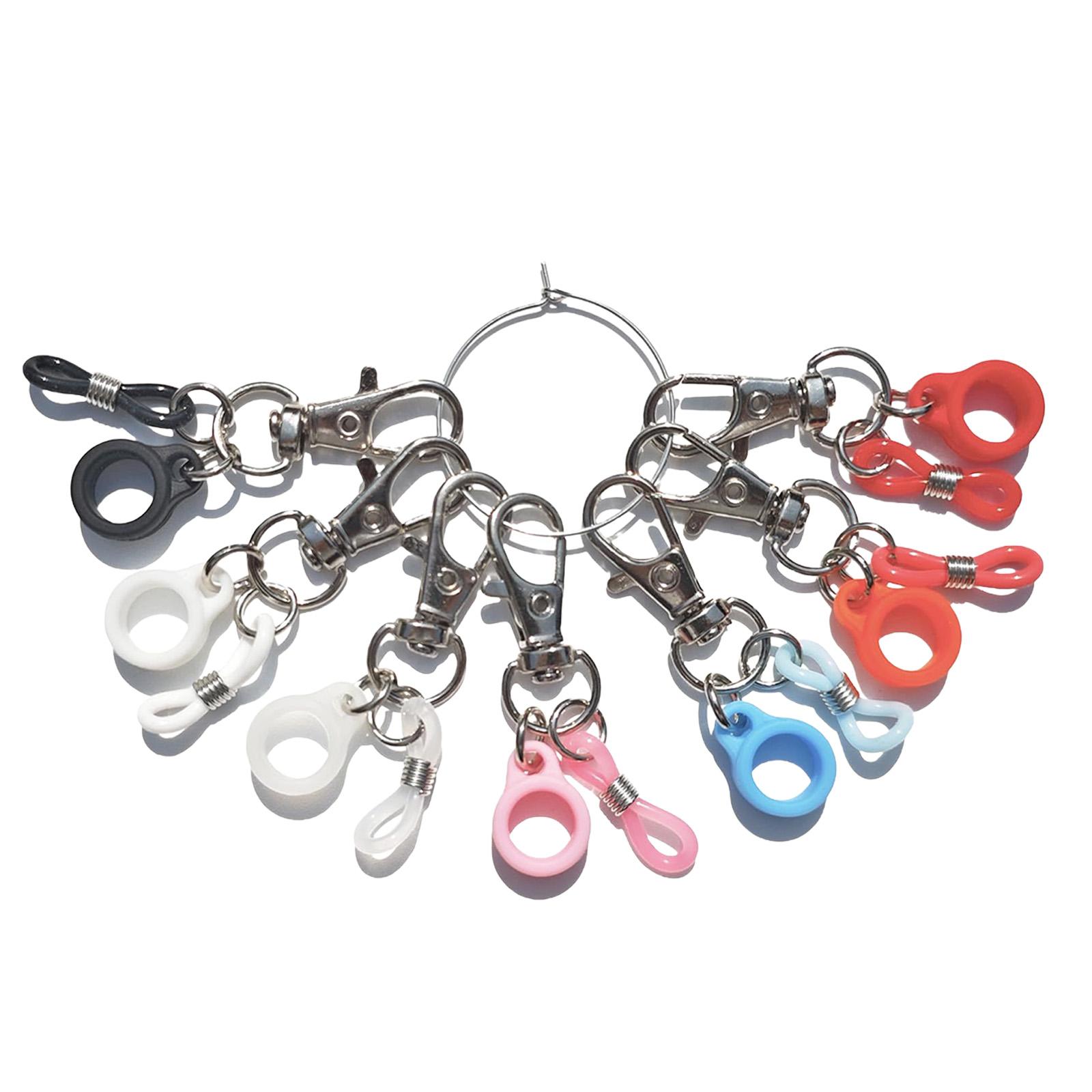 

Набор из 7 разноцветных держателей для ручек, силиконовый зажим для ручки с карабином, зажимы для значков на катушках для повседневного использования