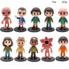 10pcs/Set Anime Strangers Things Figure Eleven Dustin Barb Steve Demogorgon Figurine Collectible Model Doll Fans Gift