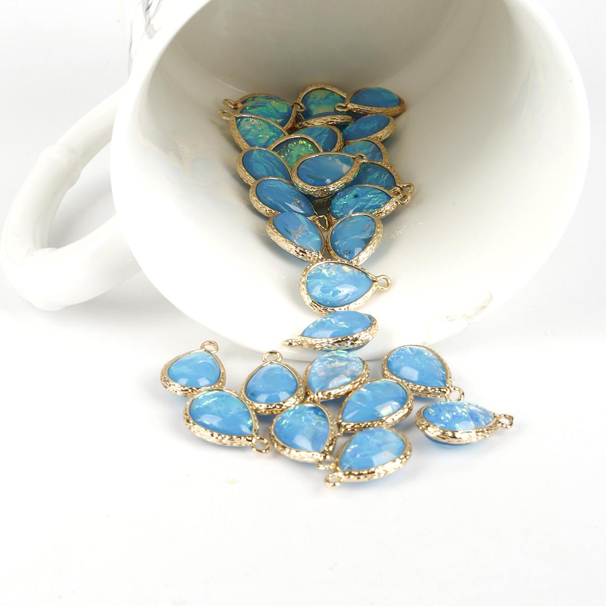 

2 шт., подвески из смолы, подвески в форме капли воды для DIY, ожерелье, серьги, ювелирные аксессуары