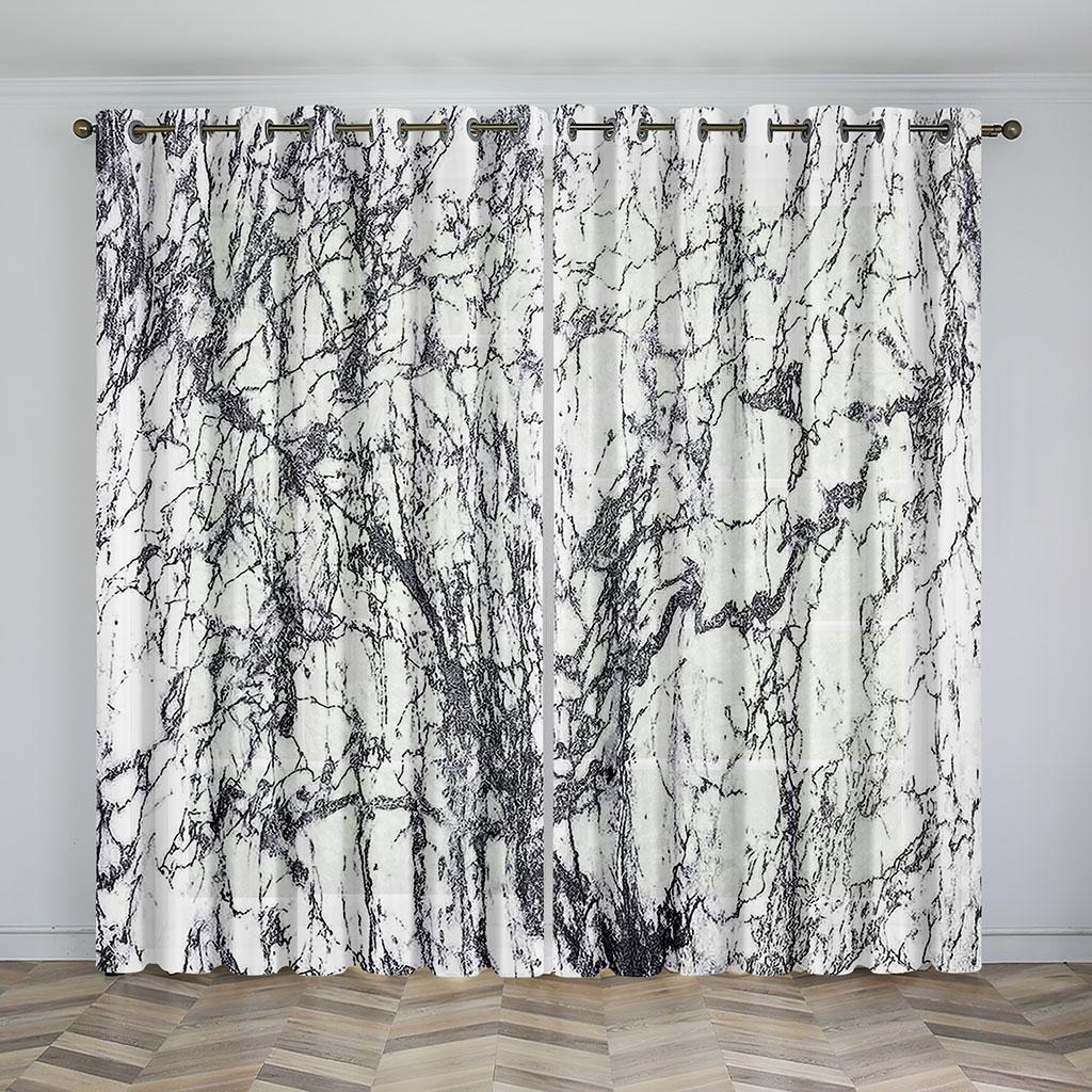 Luxury Art Abstract Texture Window Curtains for Kids Bedroom Living Room Hall Treatments Kitchen Home Decor Drapes Blinds 2Pcs