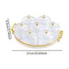 7 Compartment Serving Tray for Snacks with Clear Covers And Bowls