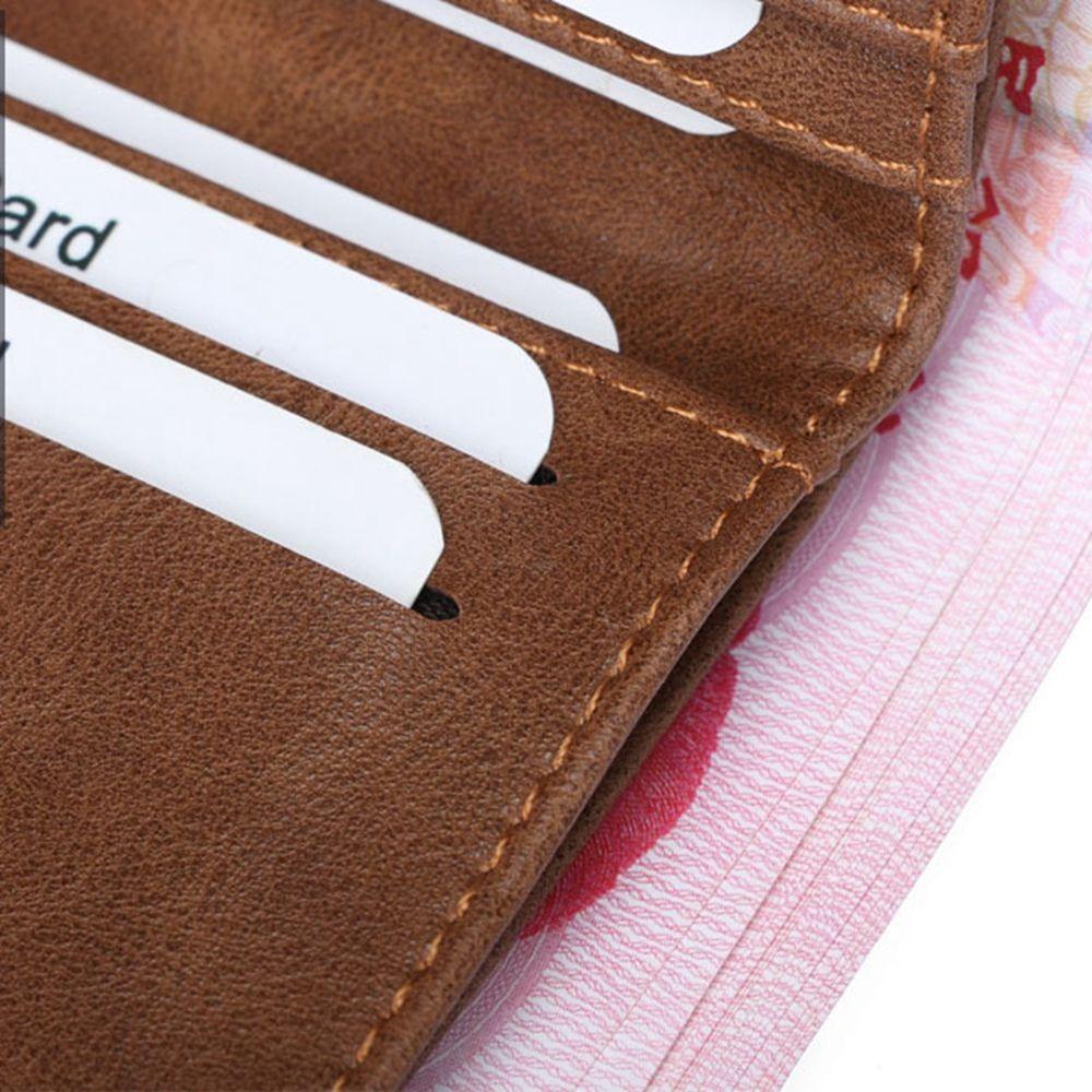 Ultra-thin PU Leather Business Card Case Casual Male Purses Money Clips Short Coin Purse Men Wallet