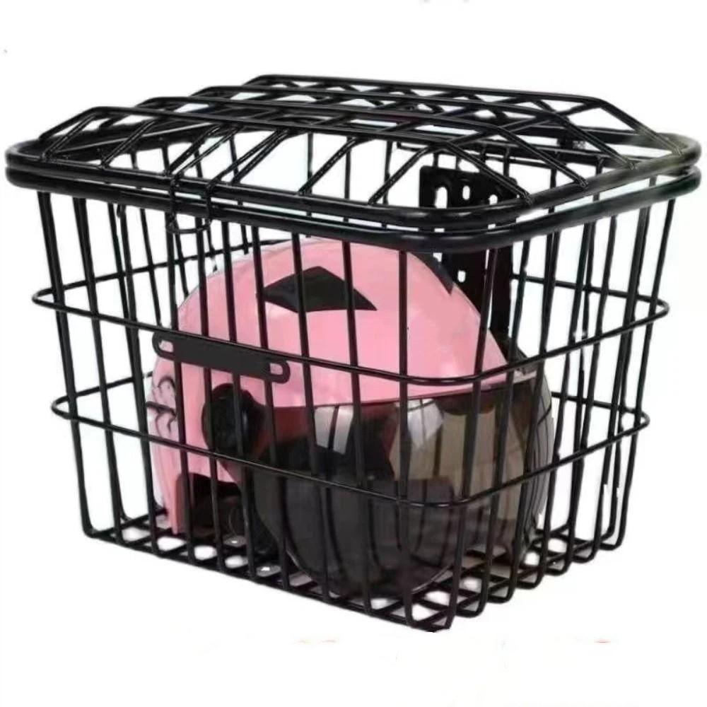 Metal Material Electric Bike Basket Durable Metal Pet Carrier Basket Standard Bicycles