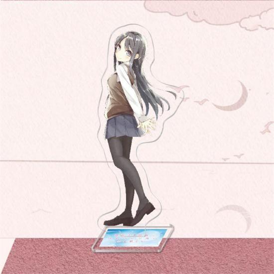 Anime Sakurajima Mai Senpai Acrylic Figure Stand Model Plate Keychain Rascal Does Not Dream of Bunny Girl Desk Decor