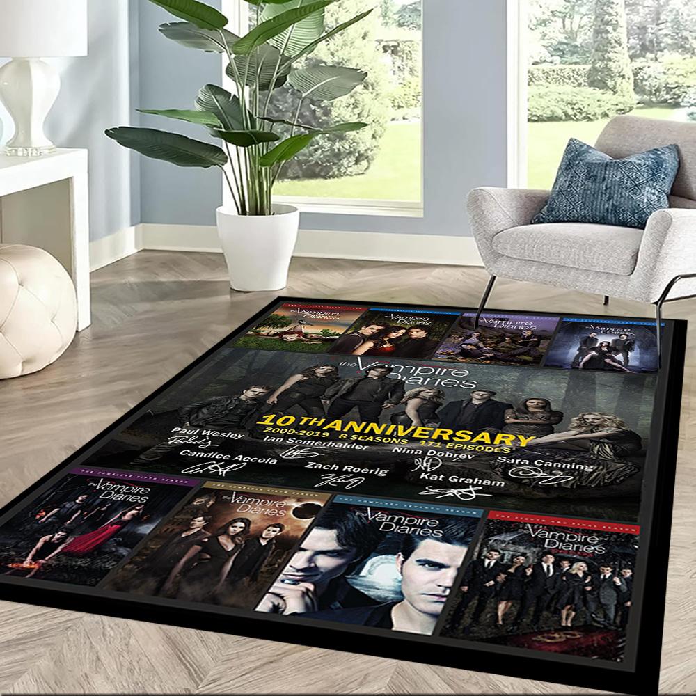 Le serie TV drammatiche romantiche sui vampiri I tappeti quadrati sono un'ottima scelta per soggiorni, camere da letto, arredamento della casa e come regali.