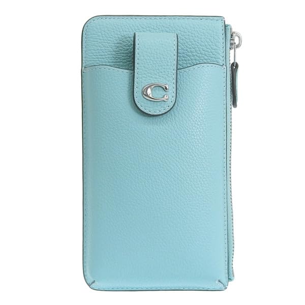 Smartphone Wallet Outlet Card Case Coin Case Coin Purse Brand Leather Black Essential Fawn Wallet CJ866 [Coach] Women's (LH/FADEDBLUE/Blue) [Item]