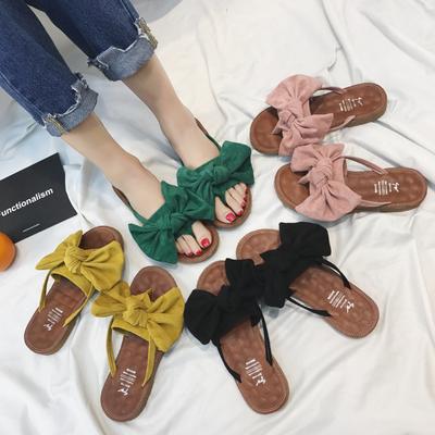 Women's Slippers Bow Decoration Light Breathable Comfortable Women's Flip-flops