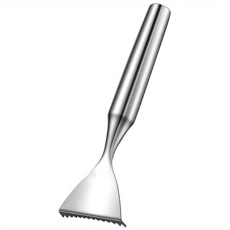 [Fish Scale Planer] 1pc premium 304 stainless steel manual fish scaler. Thick sturdy blade for quick descaling, ideal for home seafood prep.