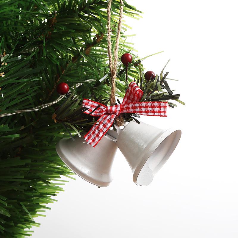 Creative Christmas Double Bell Pendant - Festive Metal Decoration & Jewelry Accessory