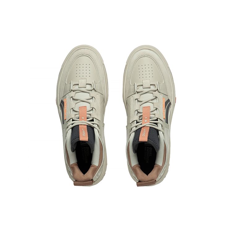 Li Ning Xing Chuan V1.5 Anti-Slip Shock Absorption High-Top Skate Shoes Men Skate Shoes Gray AGCS239-2