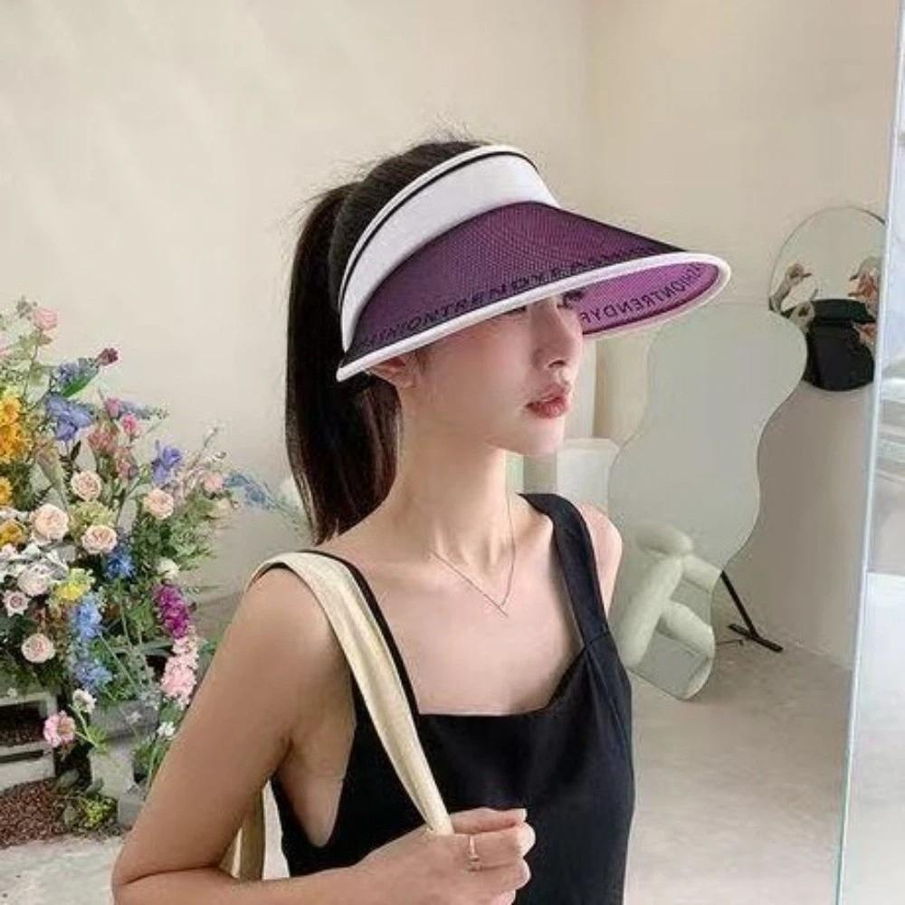 UV Protection Empty Top Visors UPF50+ Beach Hat New Women's Hat for Outdoor Beach