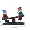 Outdoor Garden Decor Resin Sculpture Mushroom Dwarf Statue Cute Seesaw Swing Gnome Figurine Creative Garden Yard Lawn Ornament