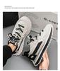 Men's Spring 2025 Breathable Casual White Sneakers, Non-Slip Soft Sole Trendy Dad Shoes