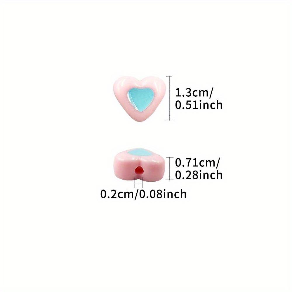 16/30/50pcs Acrylic Love Decoration Beads Fashion Interval Beads Craft Beads DIY Bracelet Necklace Earrings Keychain