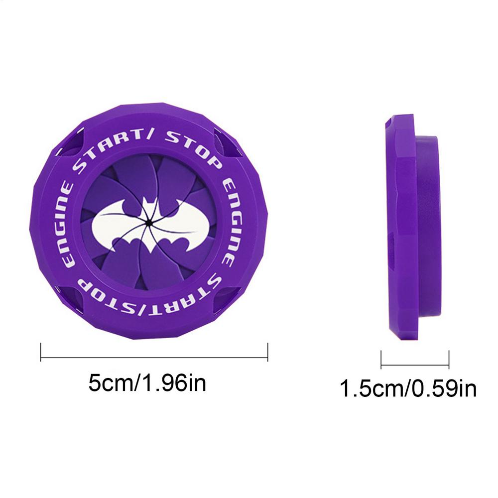 Push Start Button Cover Bat Design Start Stop Button Cover Protective Push Button Cover Universal Push Start Cover for Most Cars