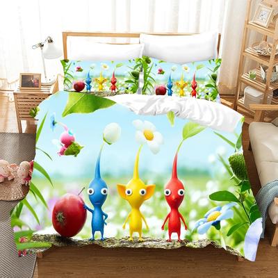 3D Pikmin Bedding Sets Duvet Cover  Set With Pillowcase Twin Full Queen King Bedclothes Duvet Cover
