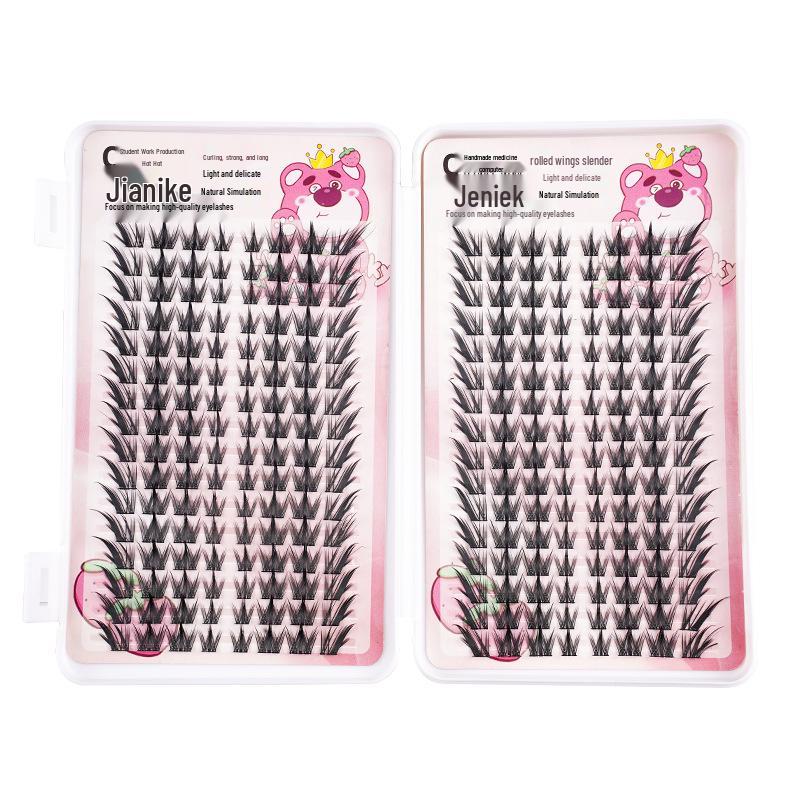 Fox-Style Natural Thick False Eyelashes with Black Stem In a Large-Capacity Book for a Mother-Inspired Look