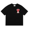 Summer New Letter Woven Micro Label Pure Cotton Short Sleeved Loose Couple T-shirt