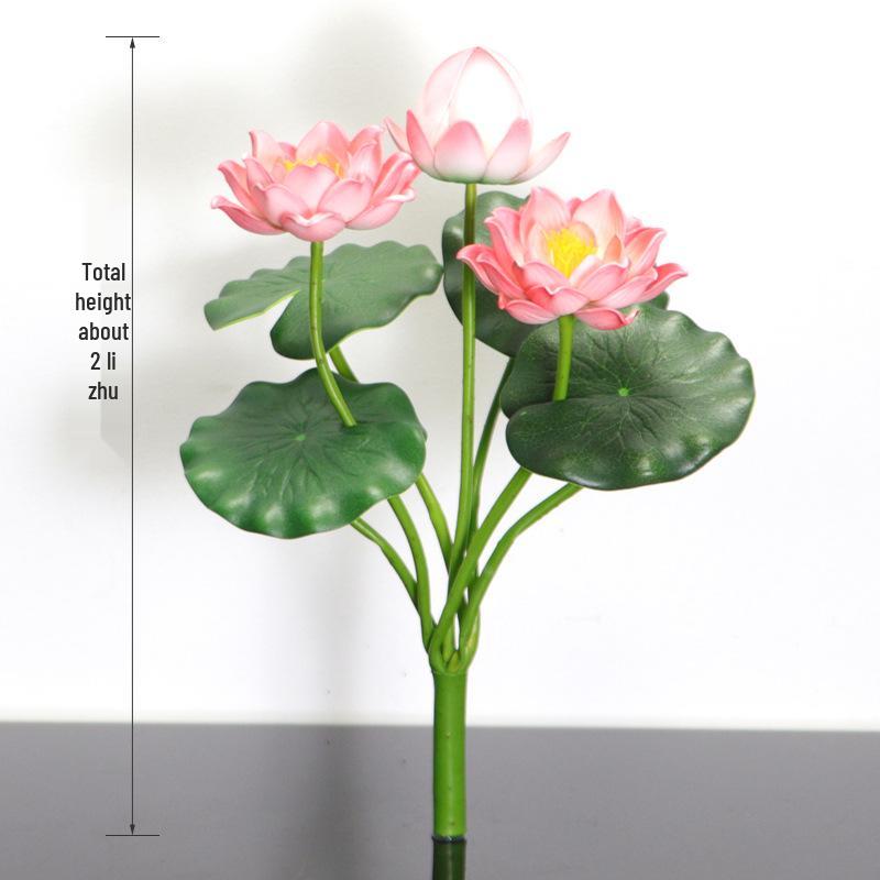Petites Fleurs Artificielles Décoration Lotus Lys pour Maison & Offrandes à Bouddha