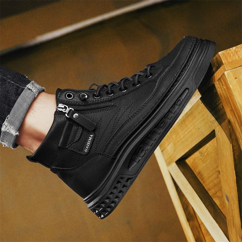 New Men's Classic Fashion High Top Thick Sole Skateboarding Shoes Comfortable Soft Sole Basketball  Sneakers