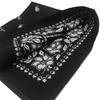 Trifong Bandana Black Adult Bandana Paisley Pattern 100% Cotton Handkerchief Stylish Bandana Cap Cotton Bandana Men's Women's Unisex 55cm X 55cm