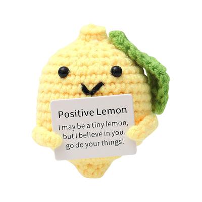 Positive Crochet, Handmade Support Plush Toy For Friends, Colleagues, Teacher Birthday, Christmas, Valentine's Day