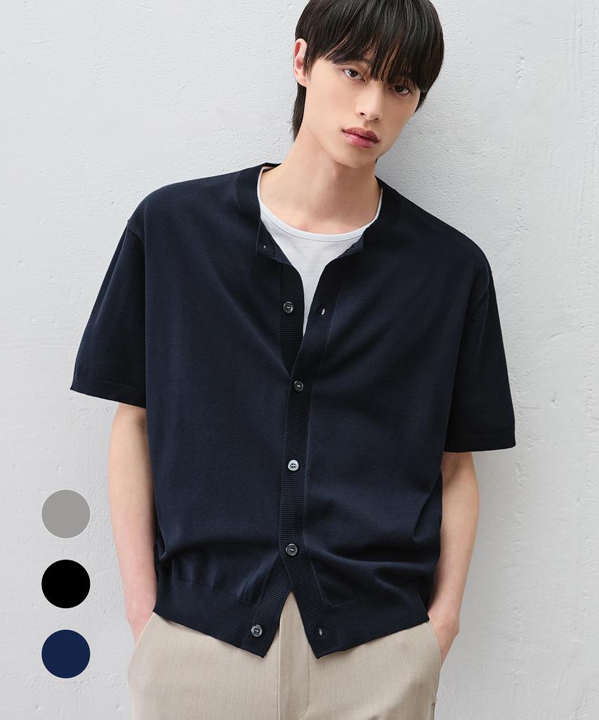 Draw Fit Cooling Modal Half Round Cardigan [3 Colors]