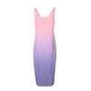Modisches Damen Casual Farbe Träger Ärmellos Schlankes Kleid