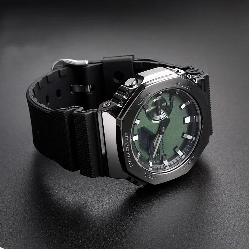 Prémiový gumový řemínek k hodinkám Pro Casio G-Shock GM2100 GA2100 DW5600GM GA 2100 DW6900 silikonové řemínky doplňky 16mm