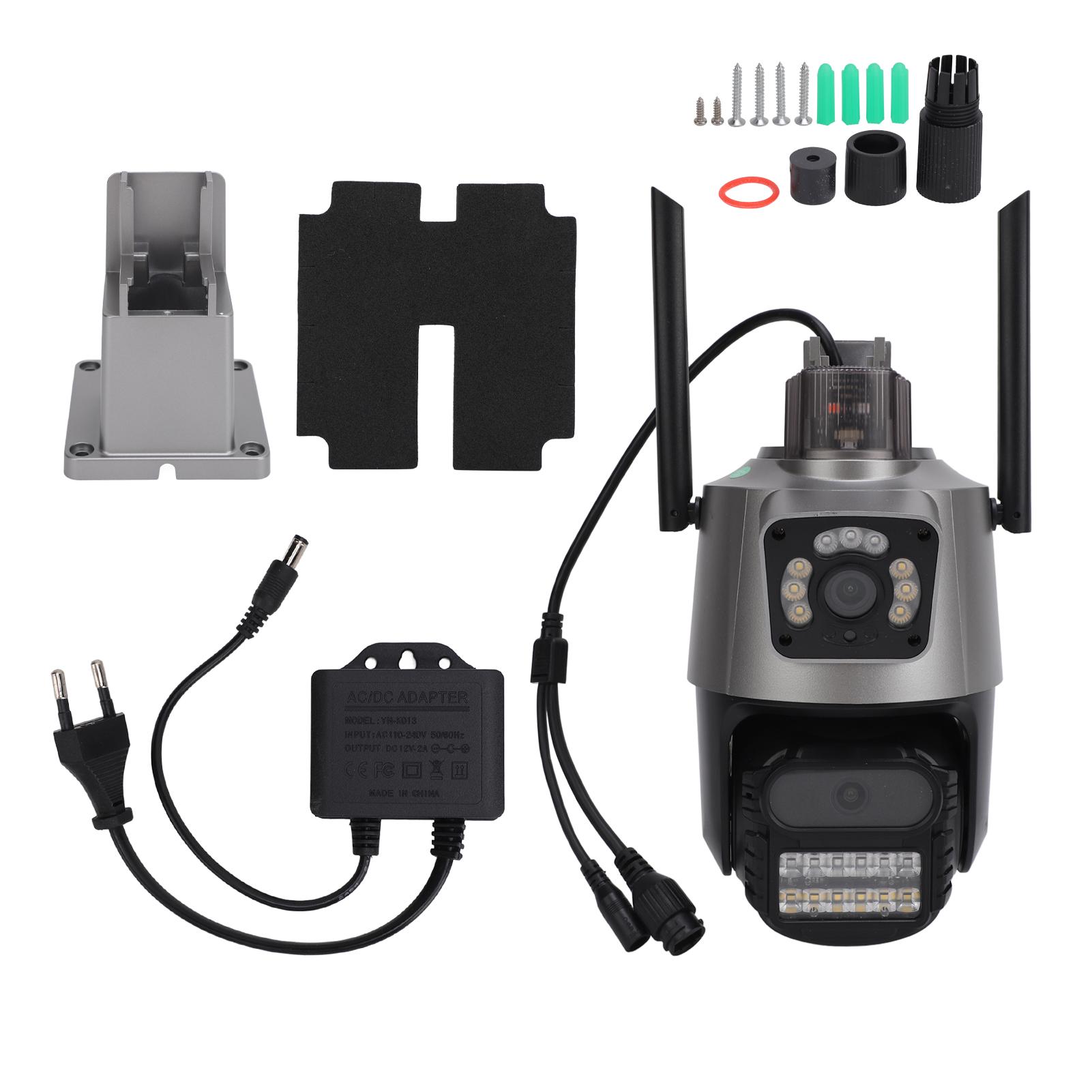 

Outdoor Security Camera 2.4Ghz WiFi Wireless 2 Lens PTZ Motion Detection Tracking Night Viewing 2