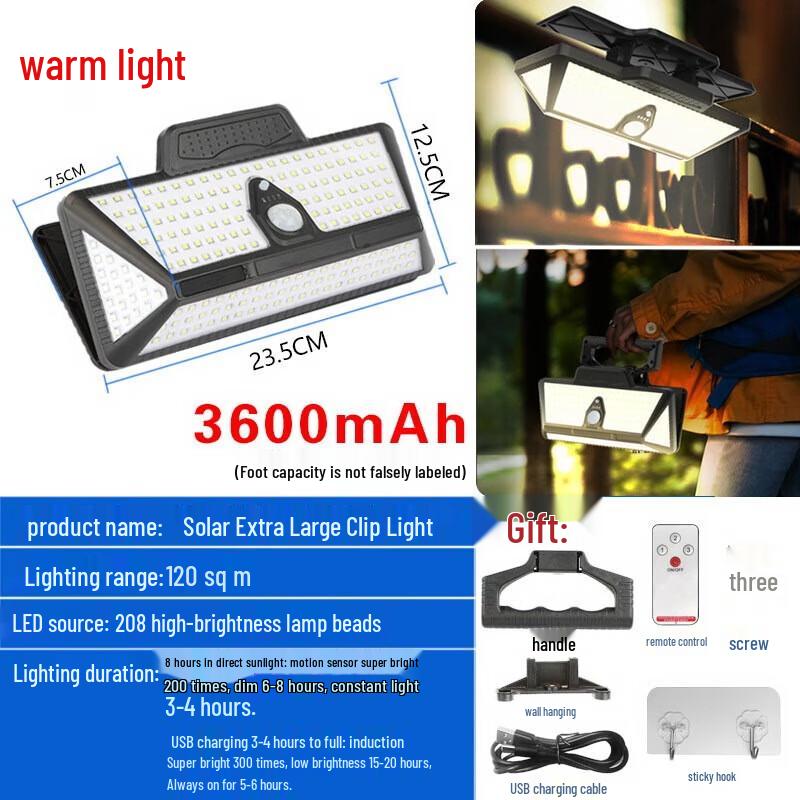 

YIXI Solar Outdoor Clip Sensor Light