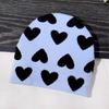 Winter Teen Beanies Hat Elastic Windproof Heart Pattern Hat Ear Protector Hat Adult Winter Cycling Skiing Accessories